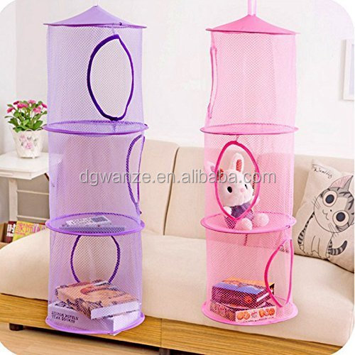 Висит Mesh Space Saver сумки Организатор 3 отделения игрушка корзина для хранения детская комната Организации