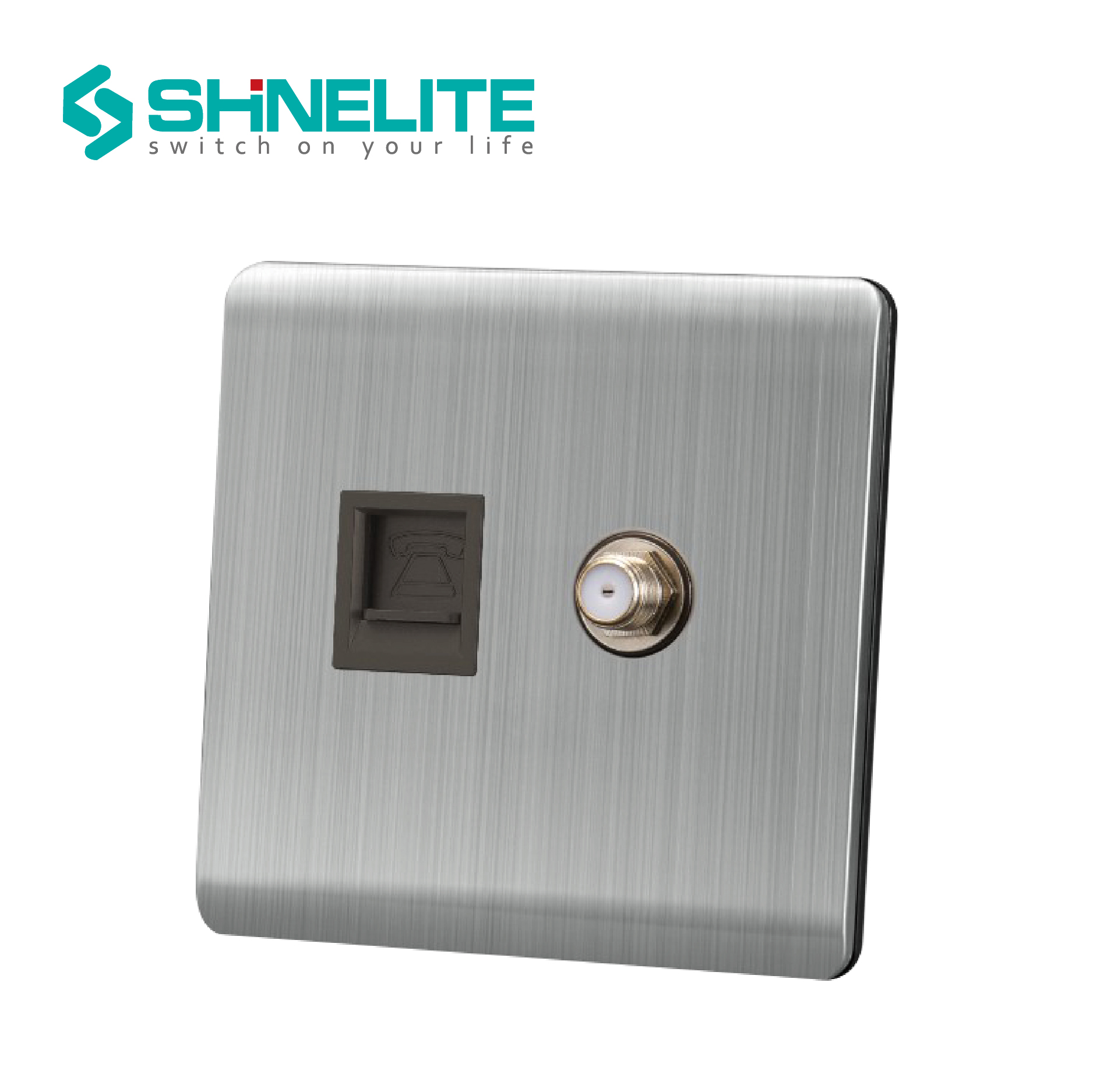 Professional manufacture 1 gang uk standard electrical TV socket outlet