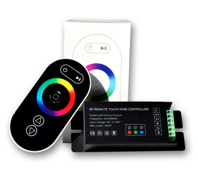Rgb-контроллер, лидер продаж, Светодиодная гибкая лента с изменением цвета, 433 МГц, радиочастотный сенсорный пульт дистанционного управления, 12 В, 216 Вт, 24 В, светодиодный RGB-контроллер
