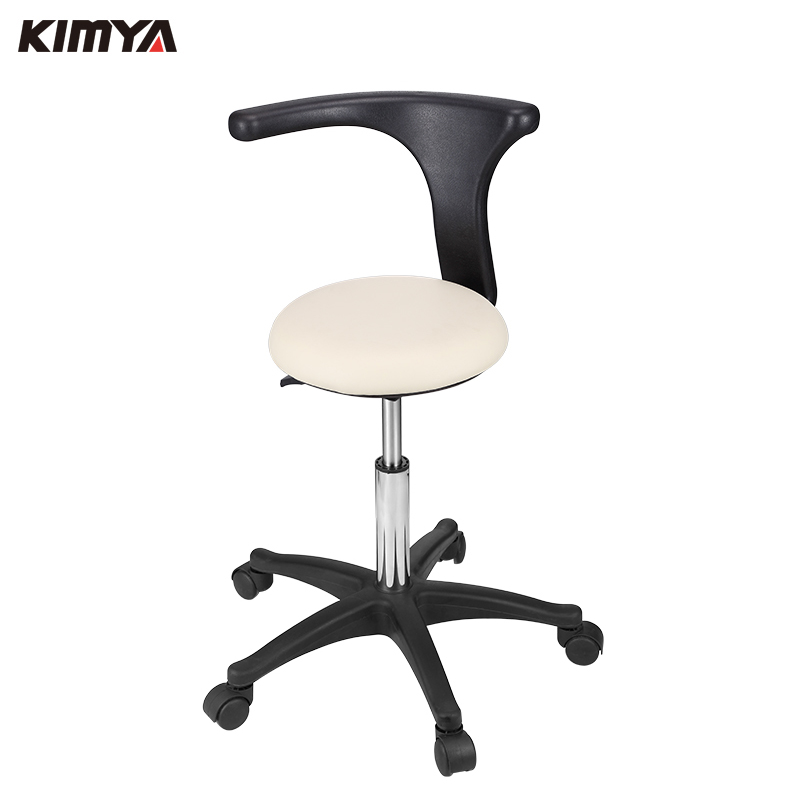 hospital Chromed Steel height adjustable nursing chairs mobile doctor chair stool