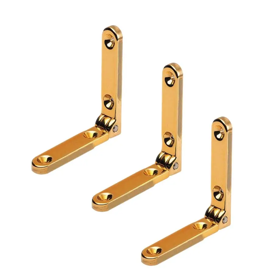 Custom CNC Machined Polished Brass Side Rail Hinge,Solid Brass Box Hinge For Jewelry Boxes and Humidors