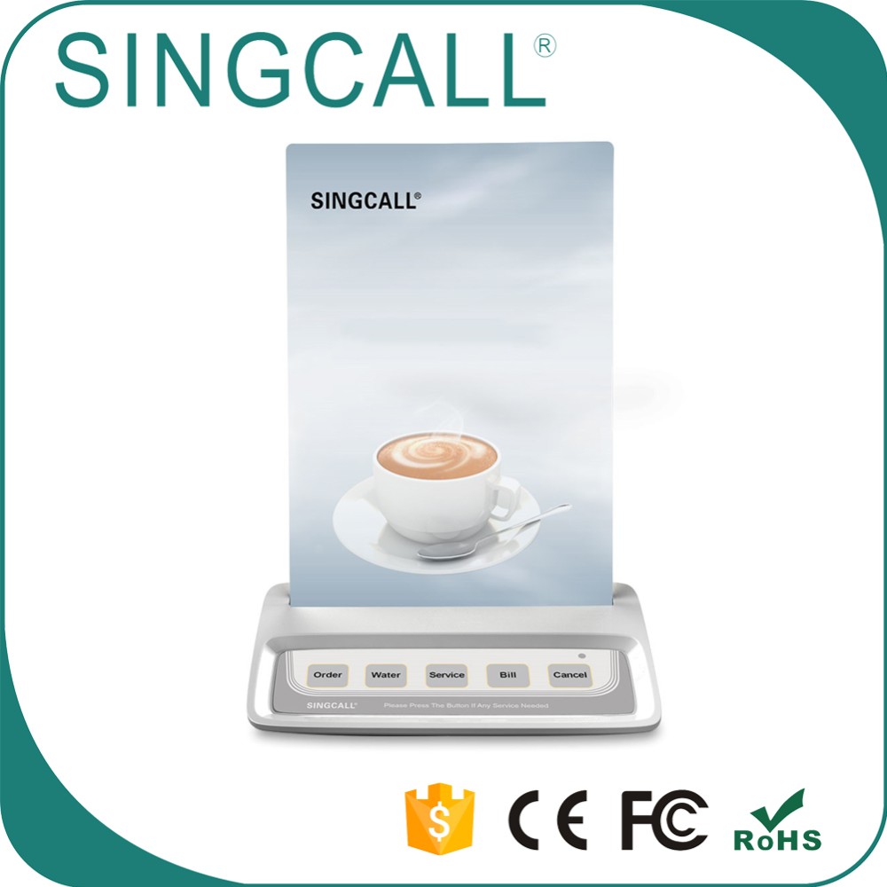 SINGCALL Five Keys Wireless Waiter Calling System for Restaurant