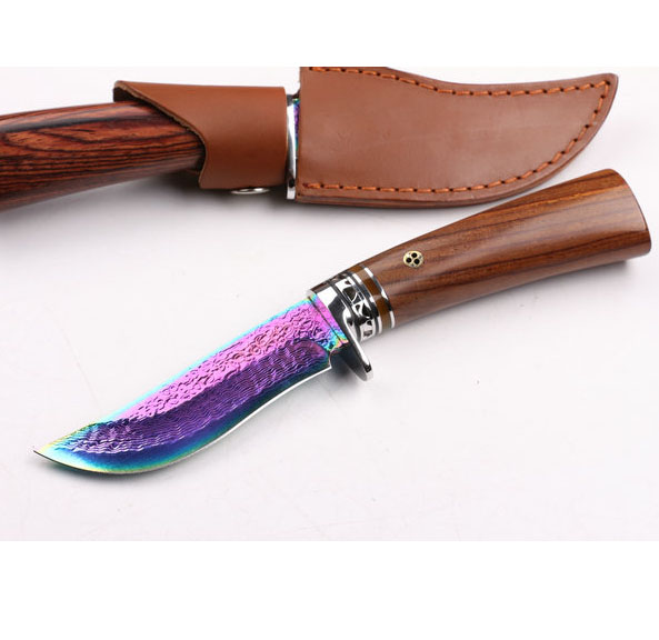 OEM сделанный вручную охотничий нож из дамасской стали с Cocobolo