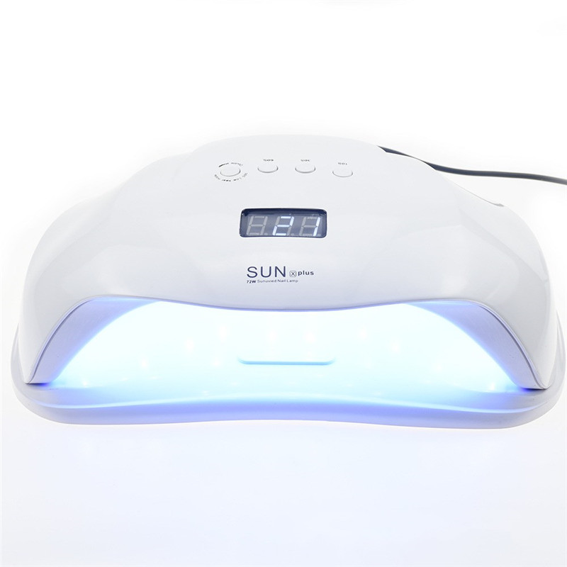 Лидер продаж Новое поступление Профессиональный педикюрный Маникюр SUN X plus 72 Вт Светодиодная УФ-лампа для ногтей для маникюра на пальцах