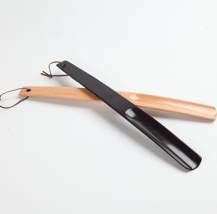 Hot sale long wooden shoe horn, custom shoehorn