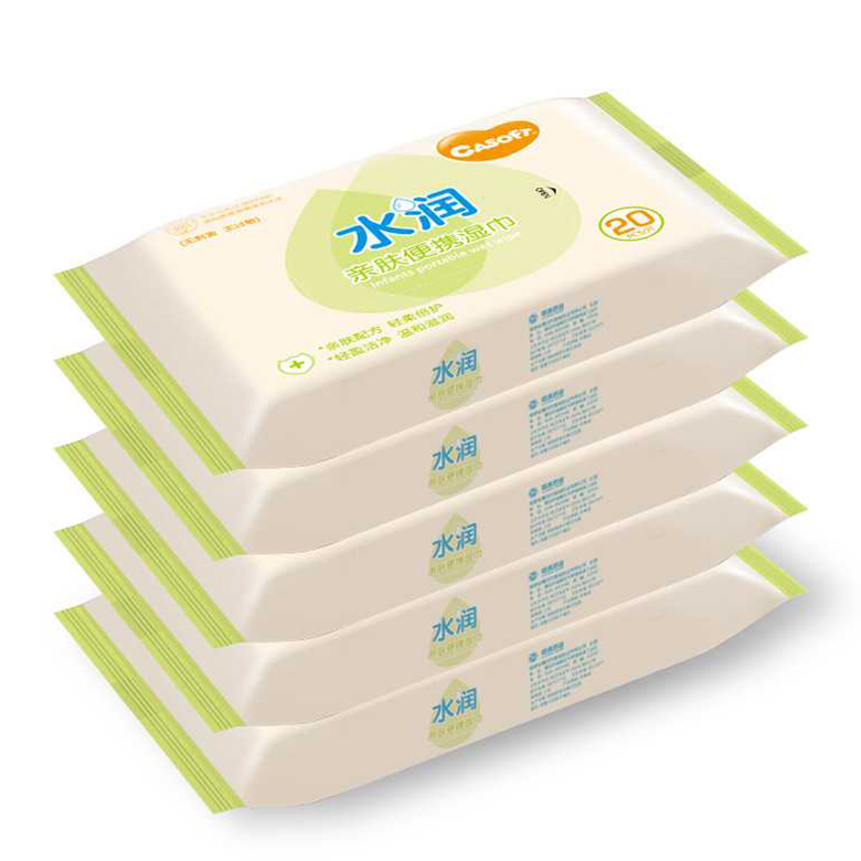 China manufacturer portable adult baby skin friendly biodegradable antibacterial mild push clean wet wipes pack