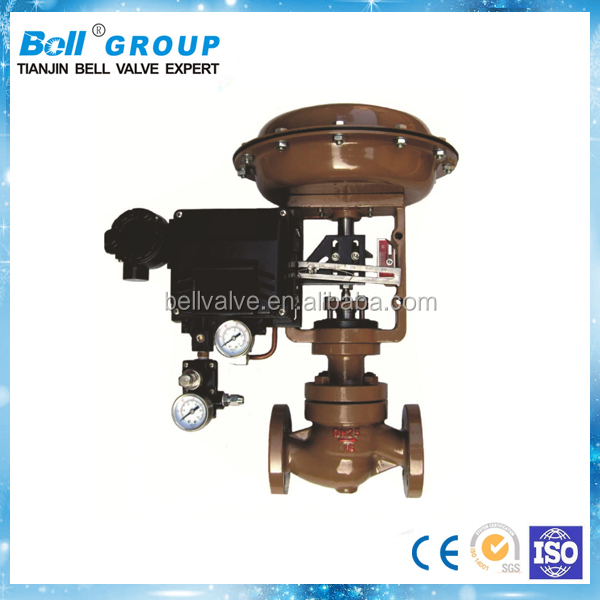 WCB 4 Inch Pneumatic Control Valve with 4-20mA Signal Feedback