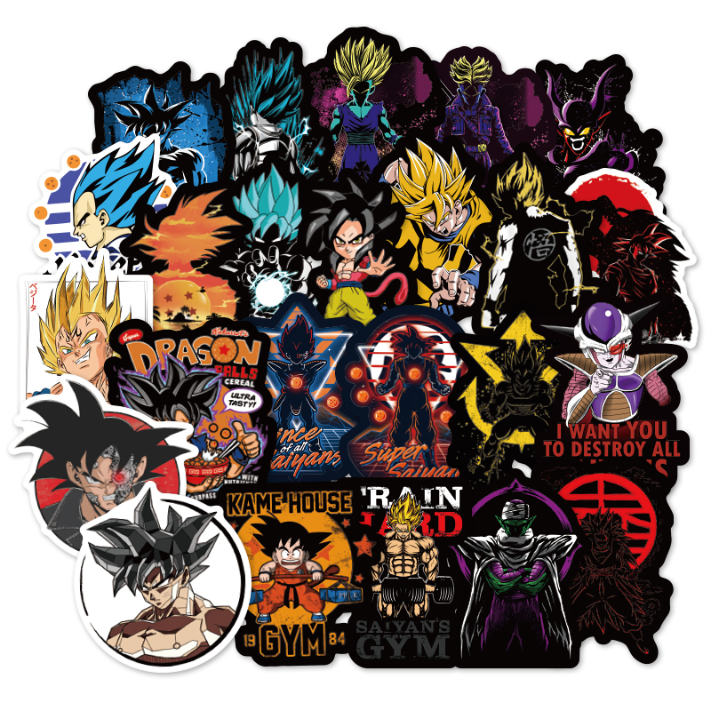 100 шт. Dragon Ball, водонепроницаемые наклейки для украшения для автомобиля ноутбука скейтборд велосипед чемодан на колёсиках ПВХ водонепроницаемый переводная картинка наклейка