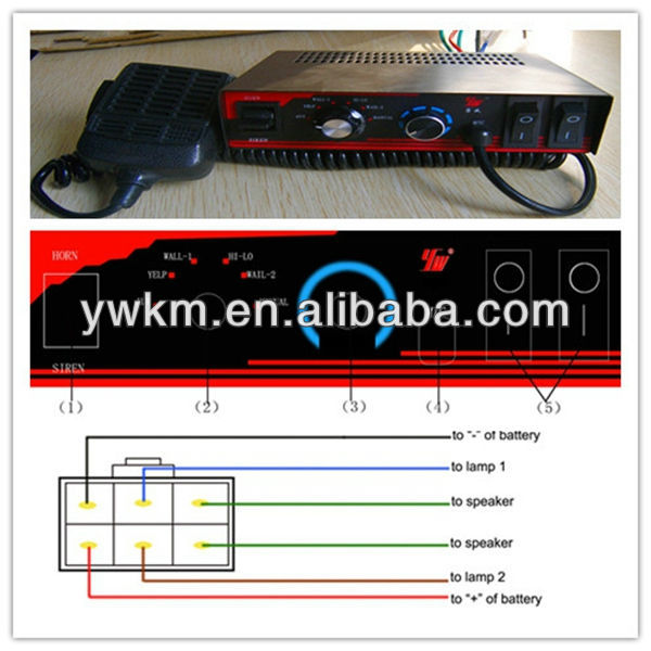 12V электронная сирена, сирена для скорой помощи, пожарная машина