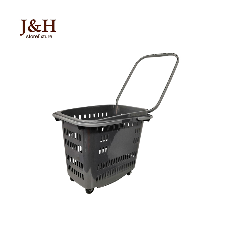 Портативная складная корзина для покупок J & H storeприспособление для Супермаркета тележка