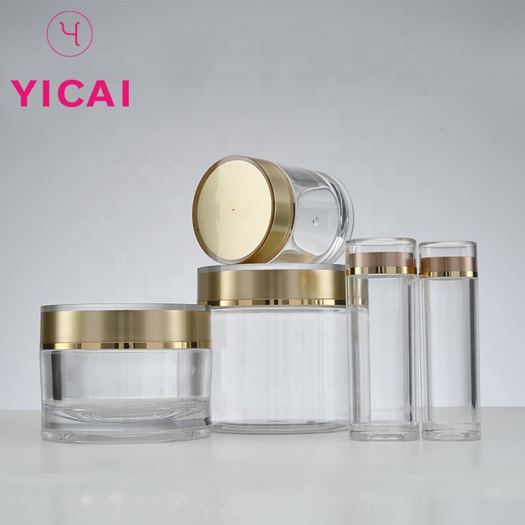 YICAI 10-350 г бесплатный образец, круглая пластиковая косметическая упаковка, уход за кожей, красота, ПЭТГ банка