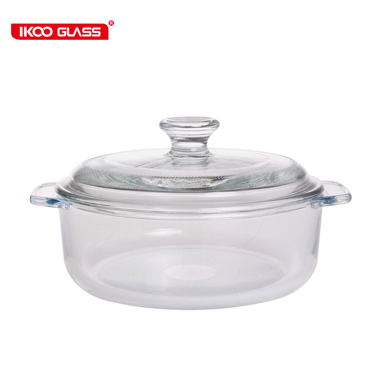 Factory wholesale price clear glass cooking pot