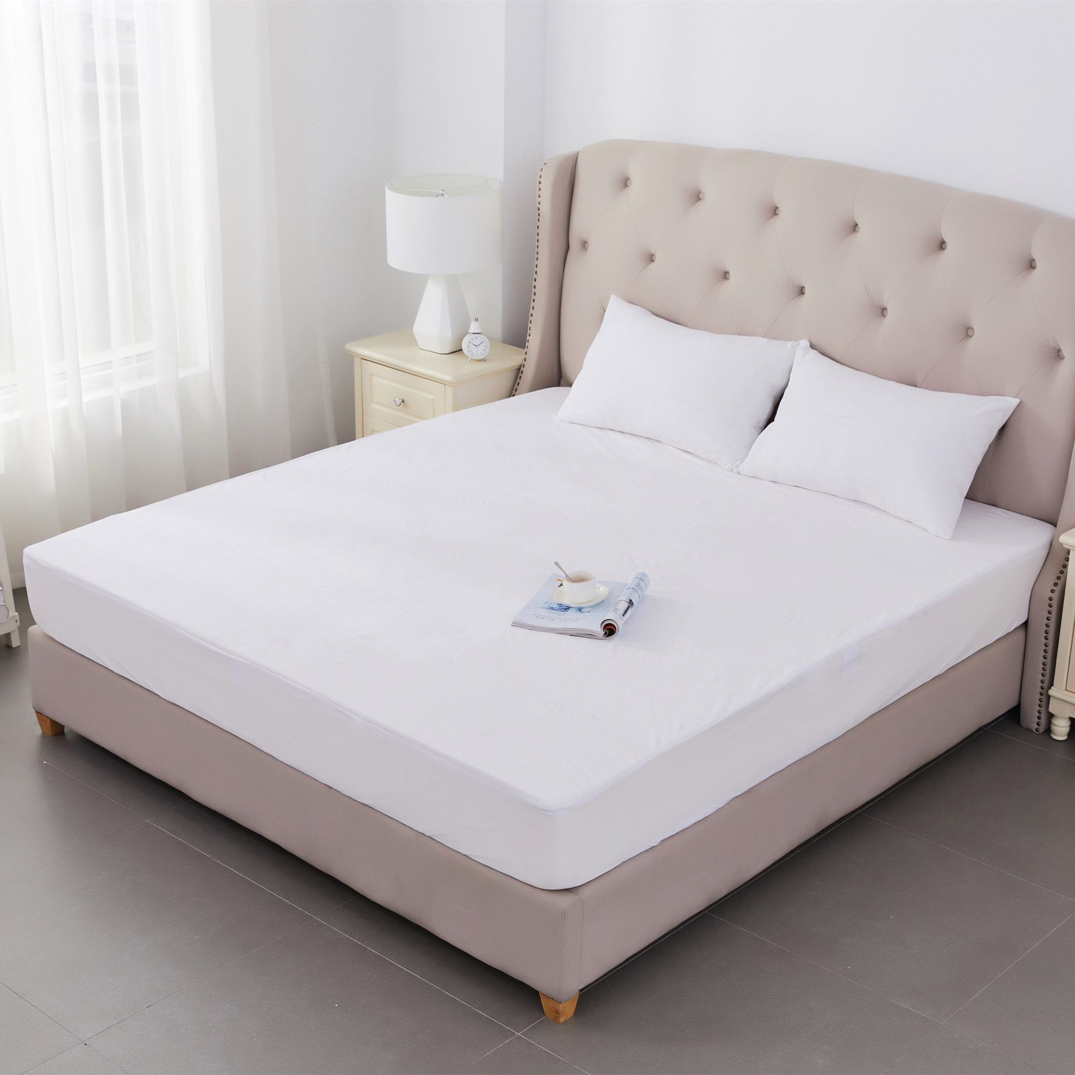 Премиум Водонепроницаемый защитный чехол для кровати boxspring с хлопковой махровой тканью для матраса предоставляет индивидуальные услуги