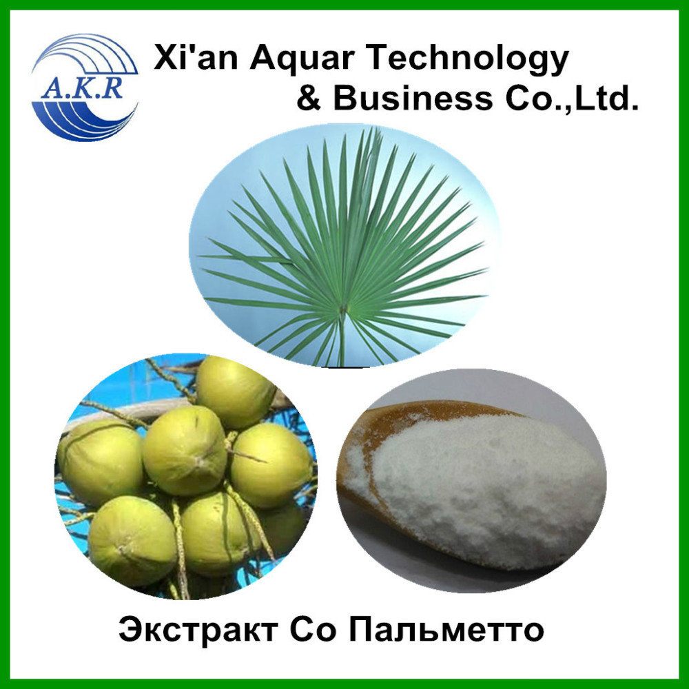 Природный экстракт Saw Palmetto порошок для Лечения выпадения волос