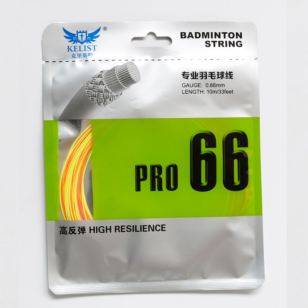 Ракетка для бадминтона Pro 66 высокой эластичности KELIST 0,66 мм/10 м