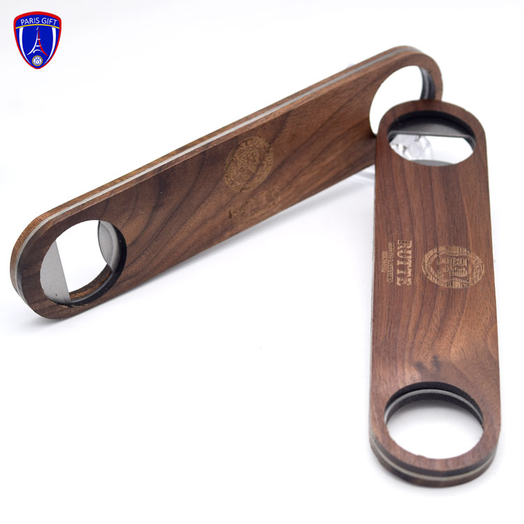 Wholesale Hot Sale Professional Custom Engraved Logo Beer Wood Bottle Opener