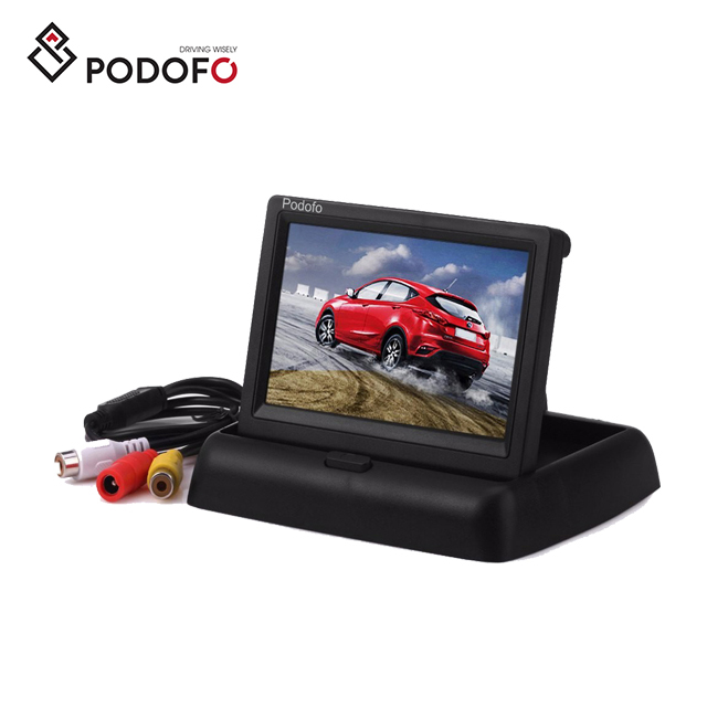 4,3 дюйма Горячая Распродажа складной TFT LCD монитор Автомобильная система заднего вида с 2-канальным видео входом автомобильный видеоплеер