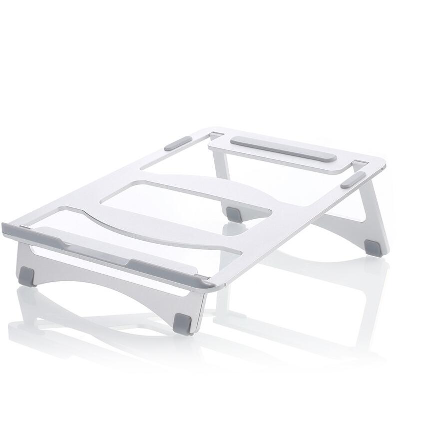 Factory supply aluminum alloy made folding collapsible portable cool laptop stand for macbook