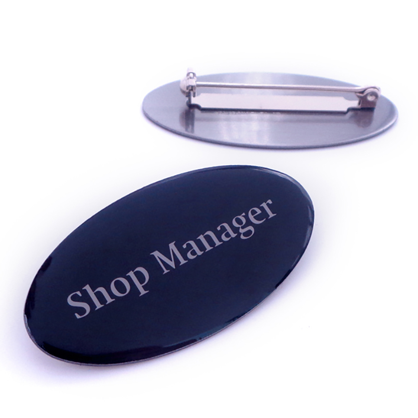 25Mm Custom Badges Accessories Long Needle Badge Pin Oval Sports Lapel Pin