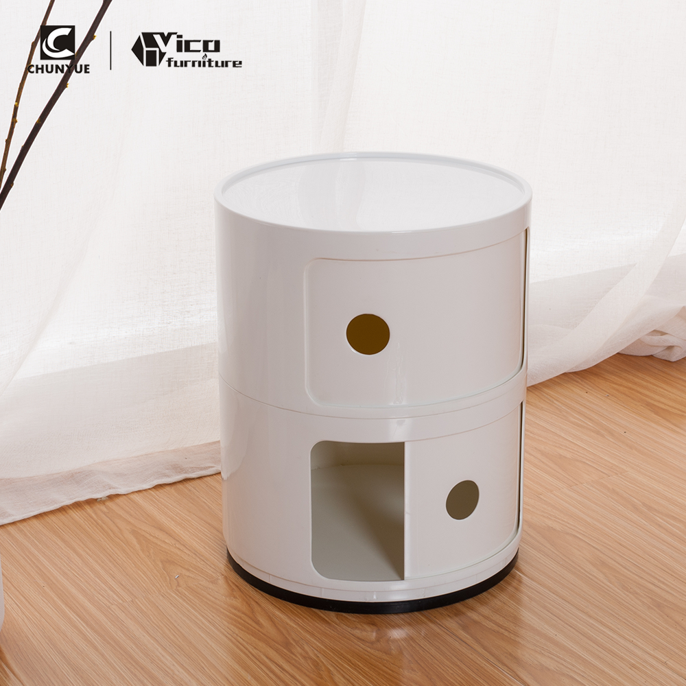 unique new white round bedside tables furniture cheap modern plastic corner organizer nightstand