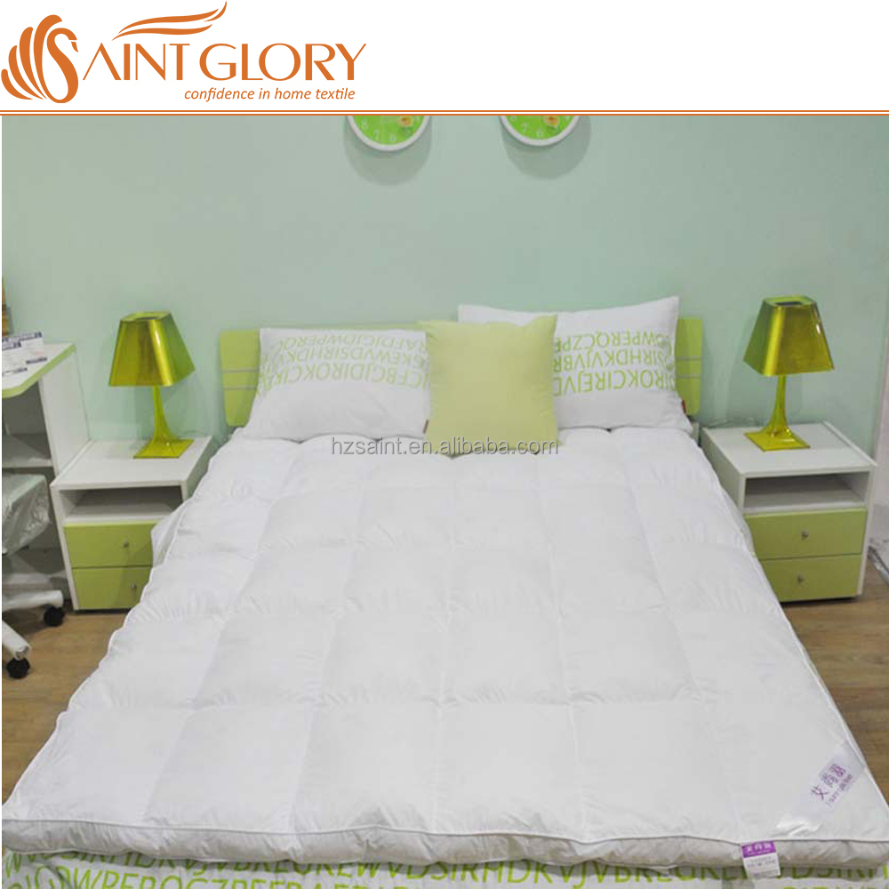 King Size высокого качества кровать вниз отель оптовая продажа, высококачественное стеганное одеяло на утином пуху наматрасник матрас Топпер в натуральную величину
