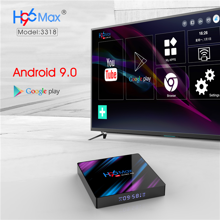 Новое поступление Rockchip H96 Max rk3318 4 Гб 64 Гб rk3318 Двойной Wi-Fi Android ТВ-бокс 4k ultra hd 3840x2160 ТВ-бокс телеприставка