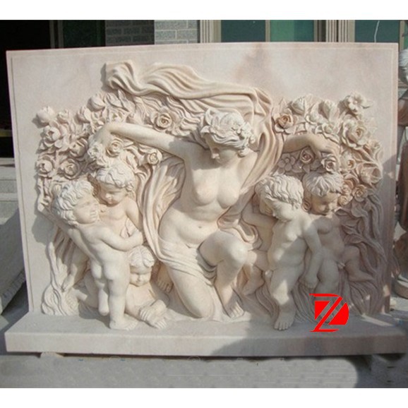 Мраморный рисунок рельефа скульптура