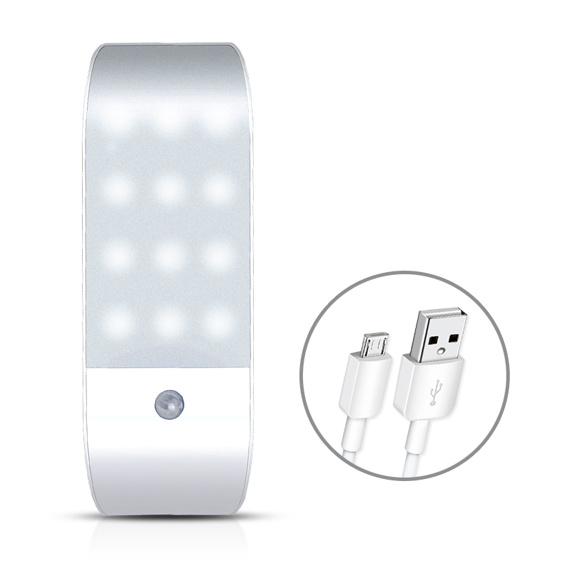 12 led PIR Крытый движения сенсор свет Smart средства ухода за кожей сенсор свет led 5 в USB перезаряжаемые Детские ночник кабинет лампа