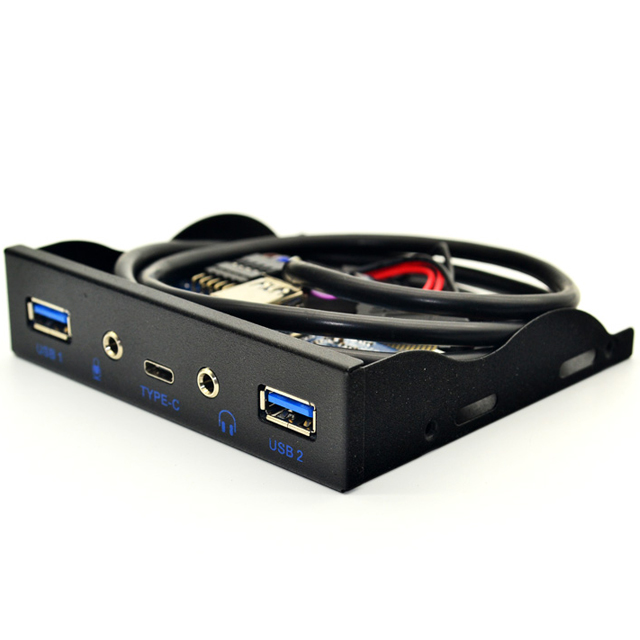 Передняя панель 3,5 дюйма с расширительным диском, 2 USB-порта 3,0 + Type C + HD-аудио порта, концентратор