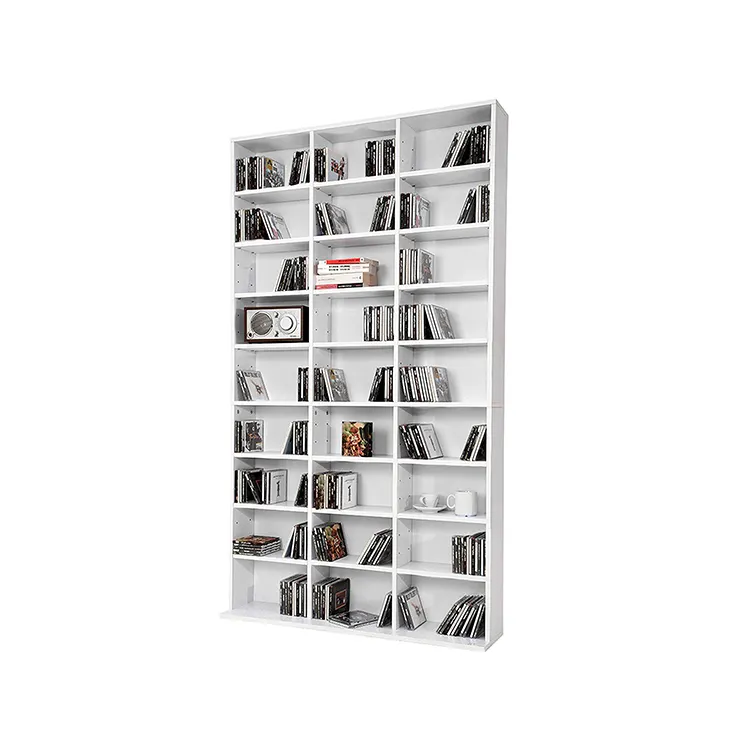 High Quality Furniture Durable White Bookcase for Living room Library