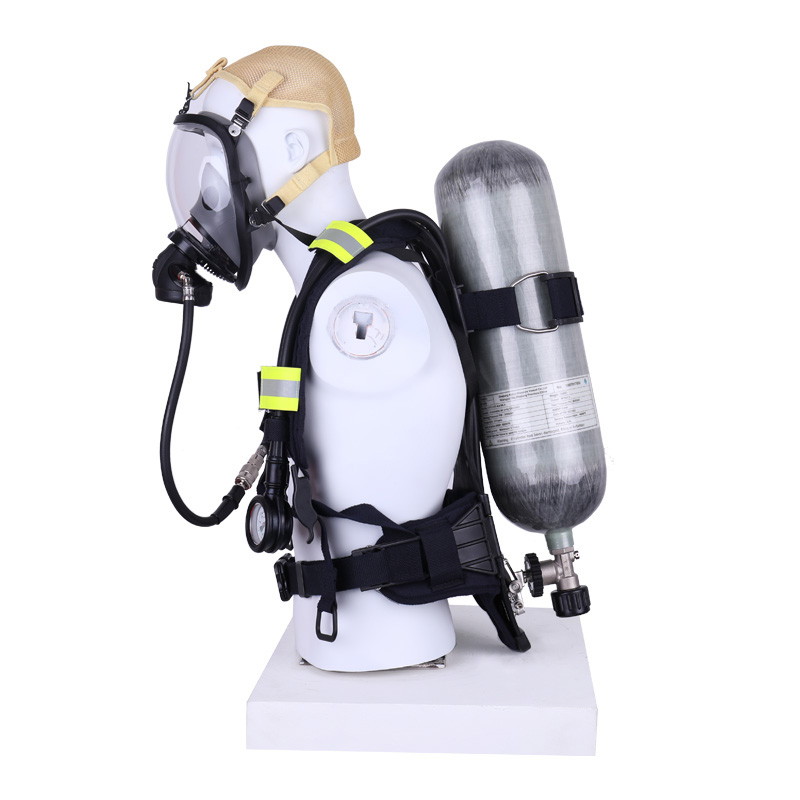 CE EN137 Certified 300bar 6.8L or 9L Carbon Fiber Cylinders Fire Fighting Marine Self-Contained Breathing Apparatus SCBA