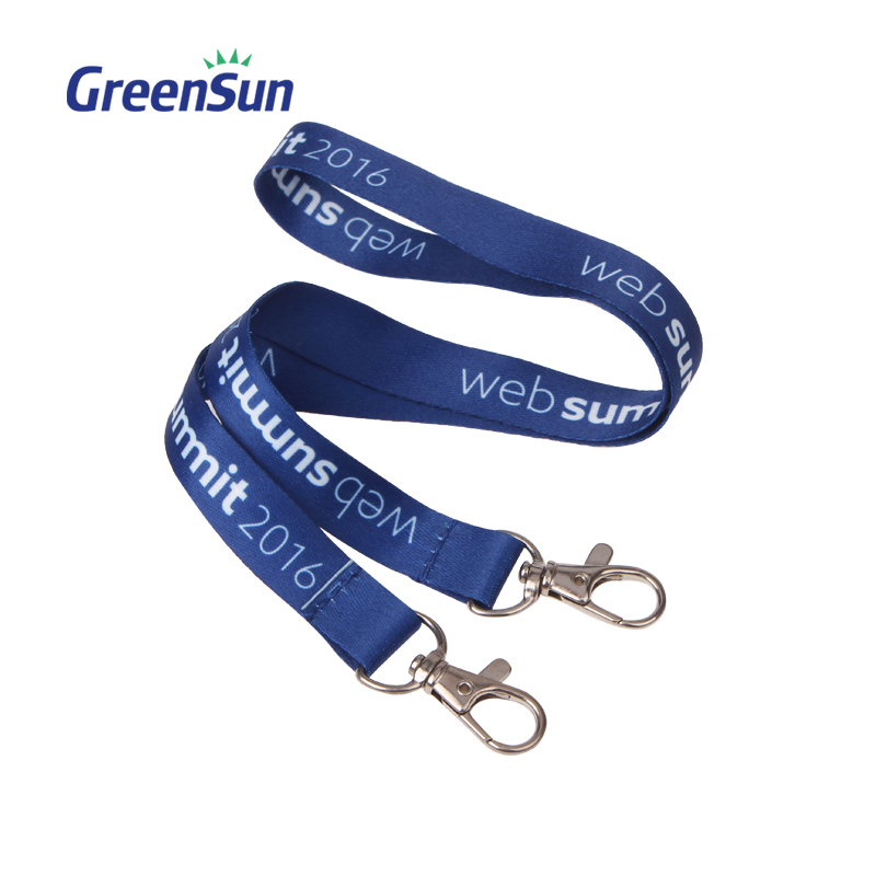 Double Clip Full Body Harness Heated Transfer Id Card Accessory Glass Free Sample Hook Leather Material Pen Holder Lanyard