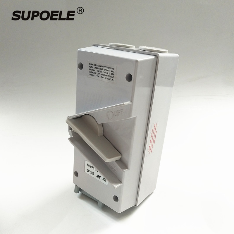 CE по ограничению на использование опасных материалов в производстве IP65 AC250V- 440V 4-полюсный автоматический 20Amp M180 водонепроницаемый автоматический выключатель