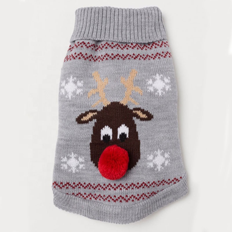 OEN/ODM autumn and winter new pet clothing soft and comfortable dog sweater rib collar sweater pullover