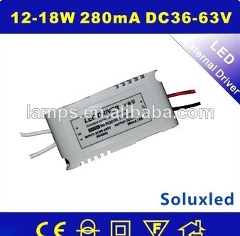 китайский производитель soluxled hg-pc2213 драйвер светодиода с корпуса 12-18w 36-63v 280ma импульсный источник питания