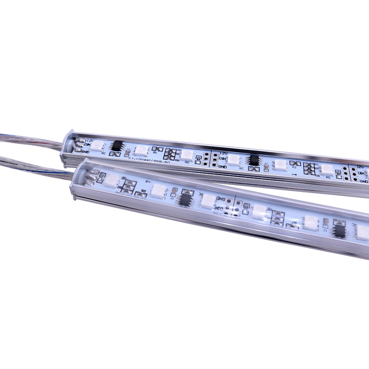 1M long addressable 1903 DC12V 48LEDs led digital bar light IP68 rated U type alu shell black pcb digital led bar