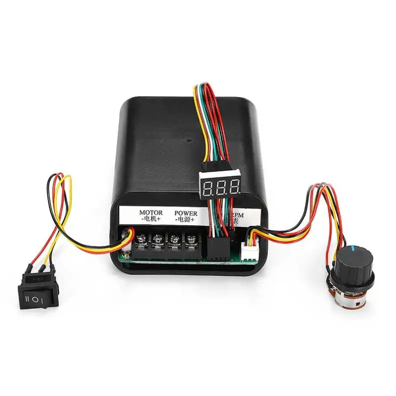 40A DC10 to 55V Adjustable DC Motor Speed Regulator Controller with Built in cooling Fan