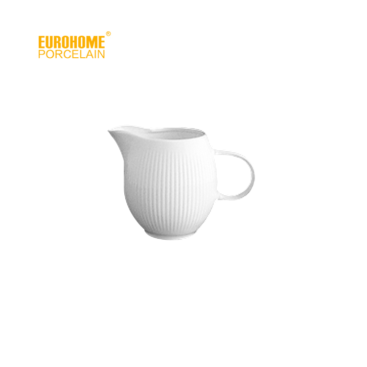 Eurohome оптовая продажа использовать в отеле чистый белый тонкой керамической коровы 250 мл Молоко сливки