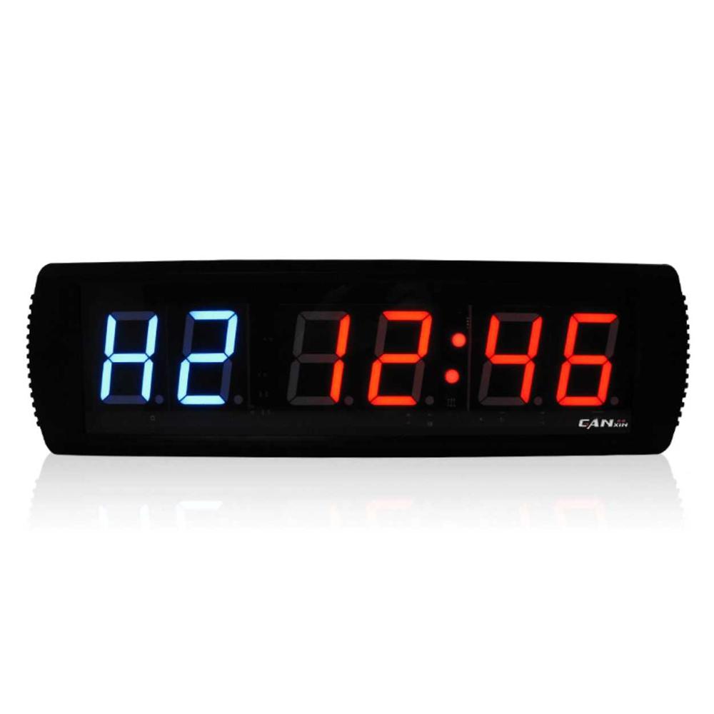 Ganxin 2021 Новый дизайн 6 цифр Crossfit хит продаж светодиодный таймер 3 "цифровые настенные часы дистанционное управление Crossfit таймер часы