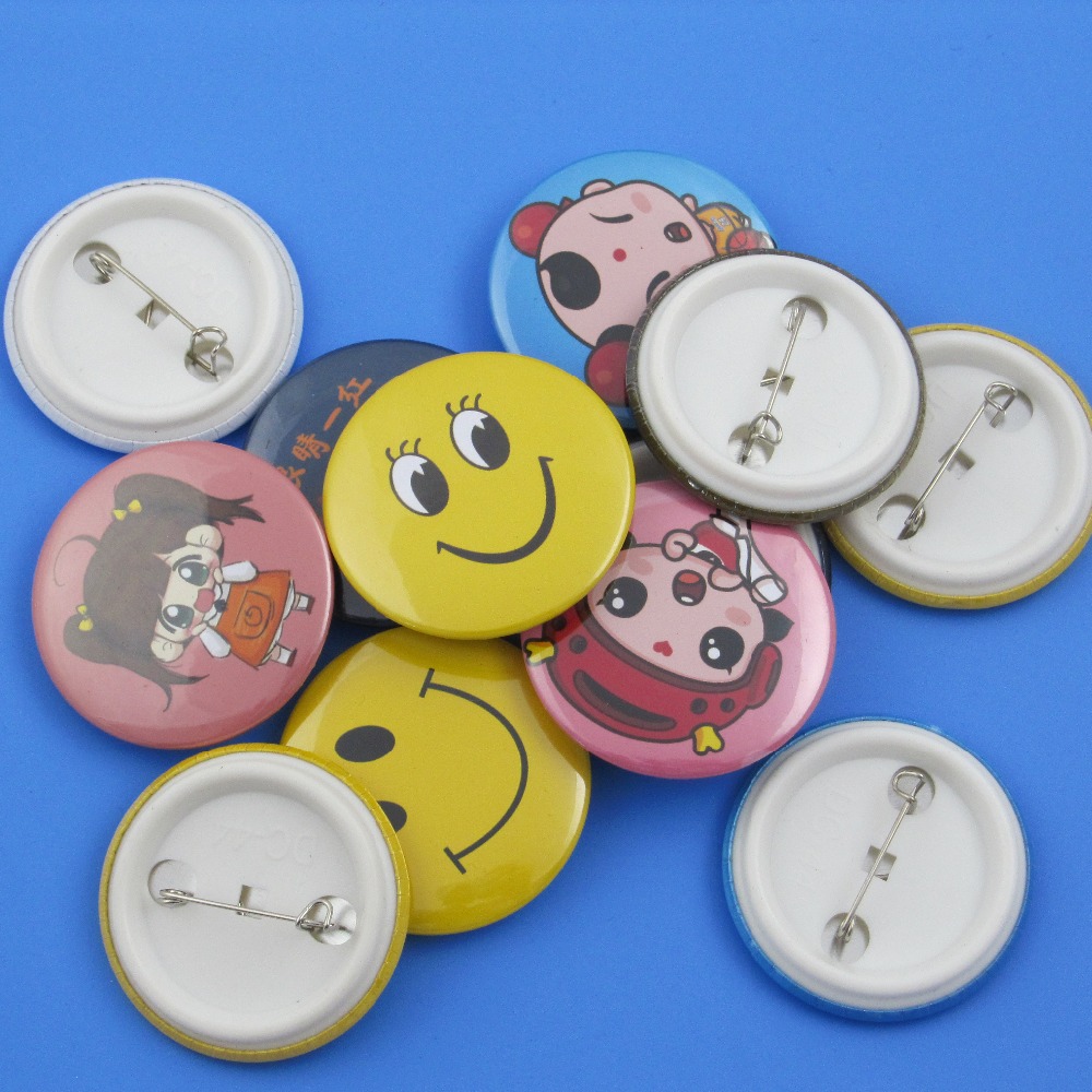 Дешевая печать на заказ круглая квадратная овальная форма Pin Button Badge