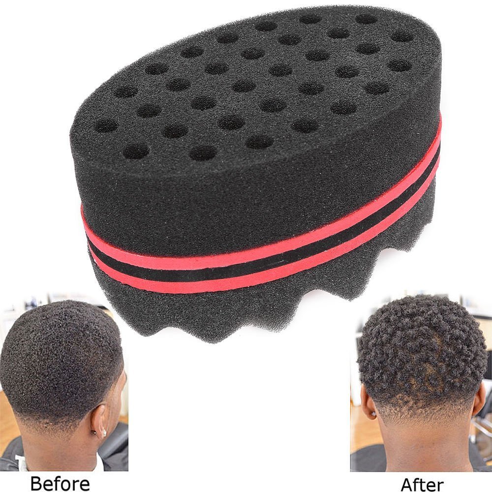 Hot Selling Wave Double Side Barber Magic Twist Brush Afro Hair Sponge For Hairdressing