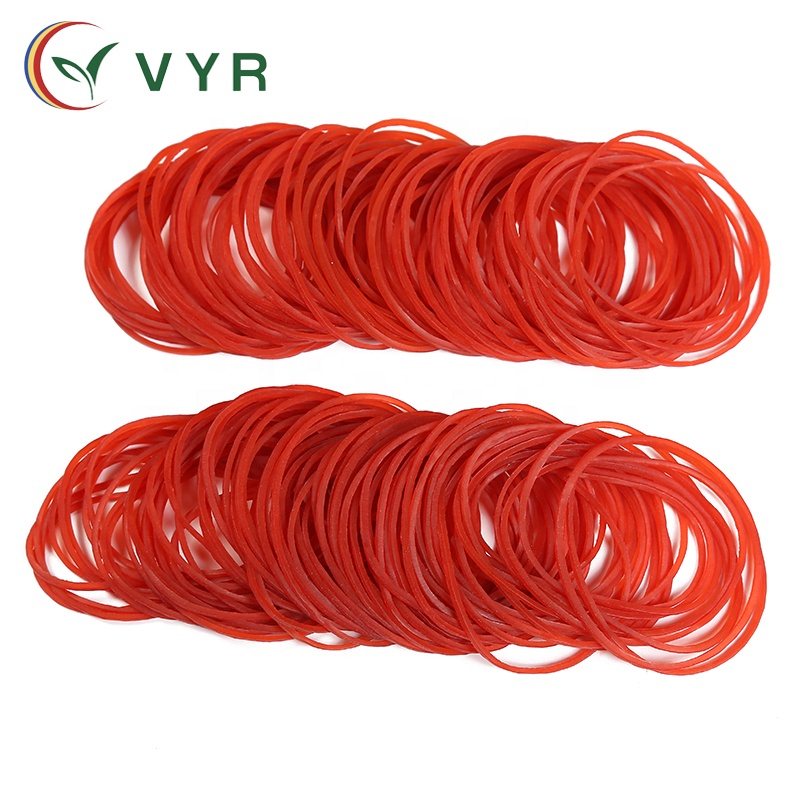 Hot sell natural transparent red rubber bands 2 inch diameter and hair rubber band custom red silicone rubber band