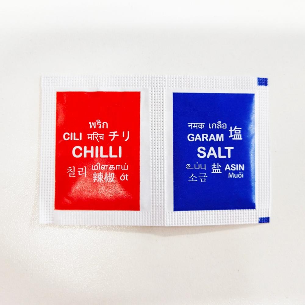 Одноразовый пакетик соль и Специи chilli порошок пакетик для авиакомпаний и отель и ресторан