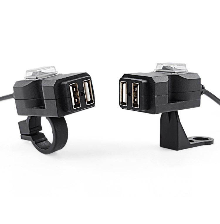 5V 2.1A 1A Waterproof usb LED Car Motorcycle Charger Vehicle Dual USB car Charger 2 Ports Power Socket DC 12-24V