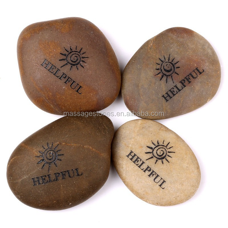 Тисненый Вдохновленный слова речные камни Rocks