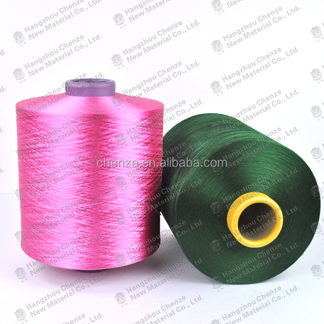 Полиэфирная окрашенная dty 150d/288f/2 пряжа для швабры