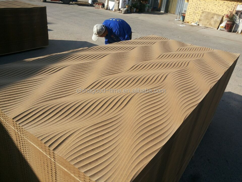 Настенный декор 3D волна mdf доска/3d настенная панель