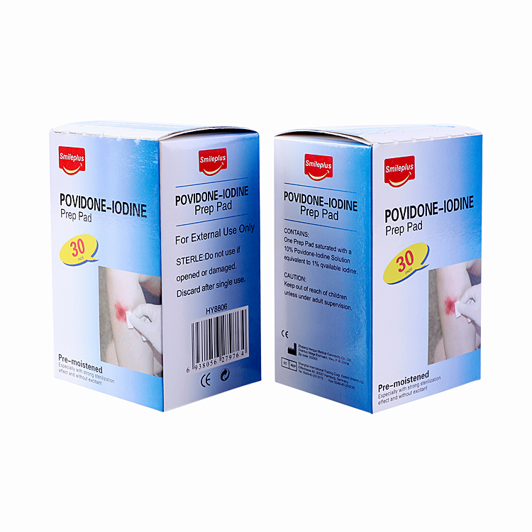 Povidone-lodine prep pad медицинский предварительно увлажненный спирт prep pad