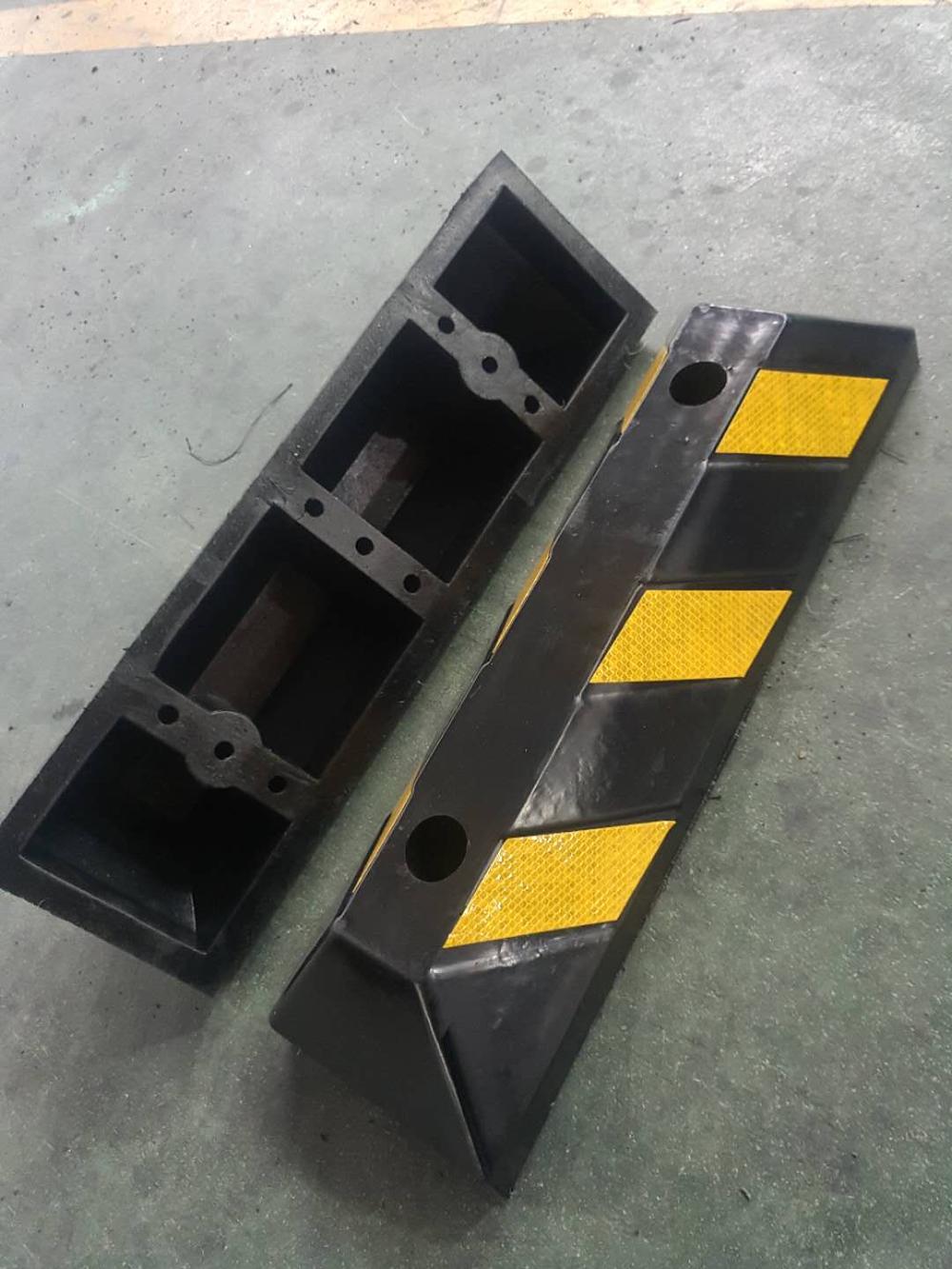 2020 CE 600*120*100mm rubber stopper car stopper rubber and plastic wheel stop in parking lot