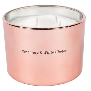Scented Luxury Rose Gold Candle Jar With Oem Logo